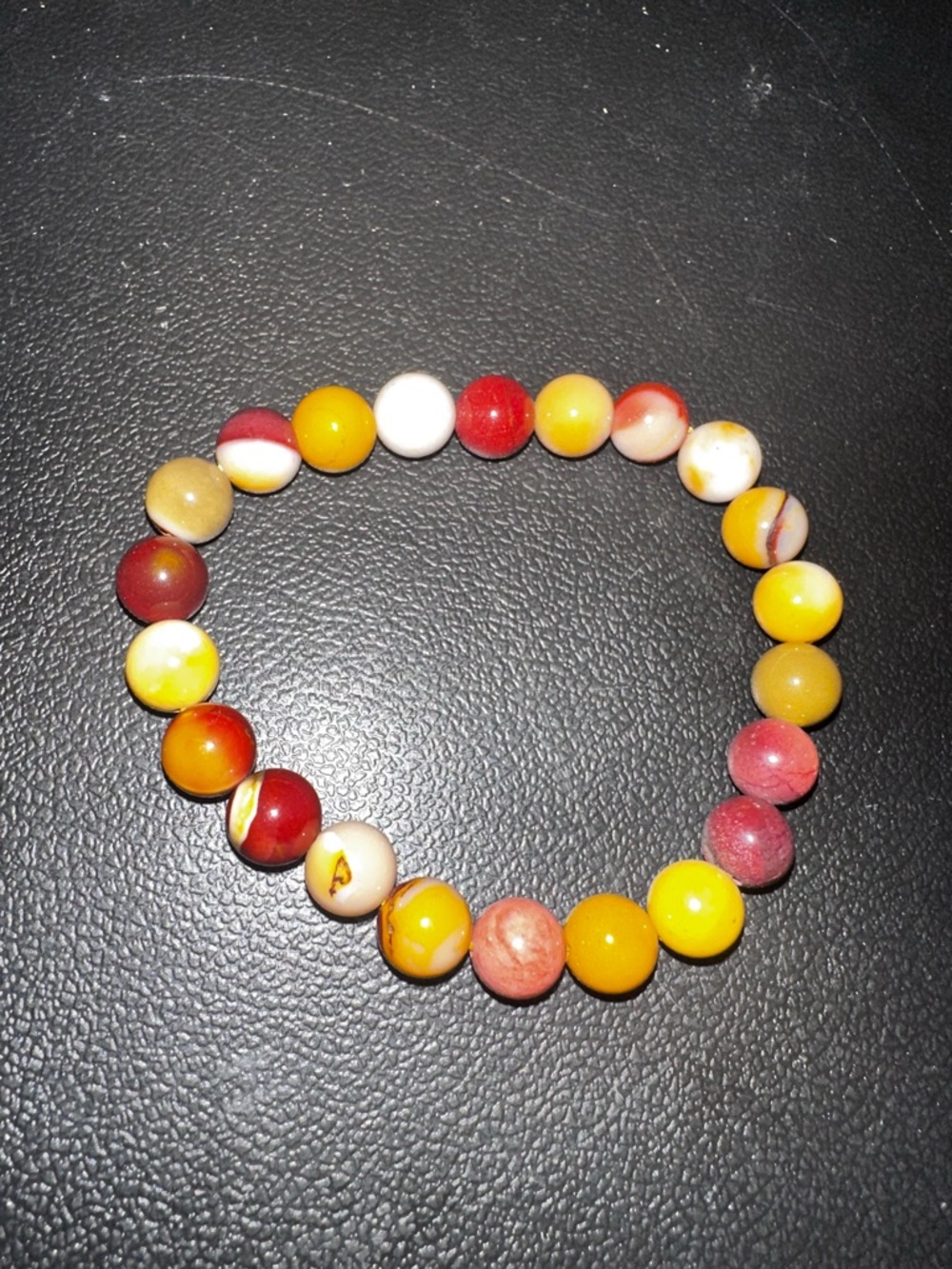 Mookaite Beaded Stretch Bracelet